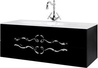 Подвесная тумба под раковину Clarberg Due Amanti DUE0112BLK 120см чёрный